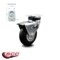 Service Caster 3 Inch Bright Chrome Hooded Neoprene Rubber Top Plate Caster with Brake SCC SCC-03S310-NPRB-BC-B - alternate 2